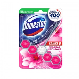 Гигиенический блок для унитаза Domestos "Power 5. Ледяная Магнолия", 9шт.