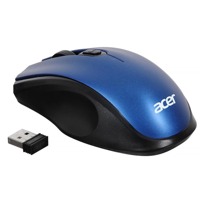 Мышь оптическая беспроводная Acer OMR031, черно-синяя