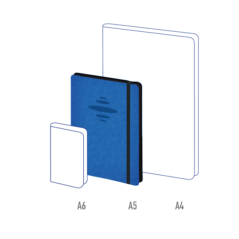 Ежедневник недатированный А5 Berlingo Color Zone (136 листов) обложка кожзам синяя, черный срез, с резинкой (UD0_86503)