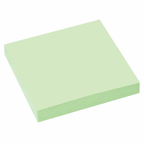 Стикеры (самоклеящийся блок) Staff, 76x76мм, зеленый, 100 листов (126498)