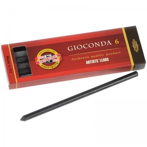 Сменные стержни для цанговых карандашей Koh-I-Noor "Gioconda" (2B, 5,6мм, 6шт., круглый) (486502B009PK)