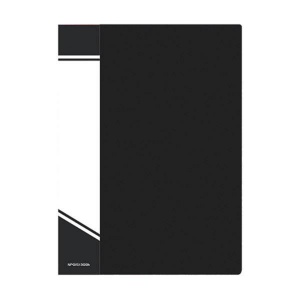 Папка файловая 30 вкладышей inФОРМАТ (А4, пластик, 500мкм, карман длямаркировки) черная