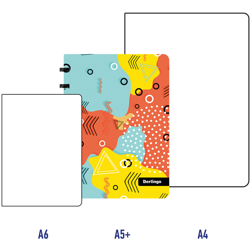 Бизнес-тетрадь А5 Berlingo Memphis, 80 листов, клетка, на кольцах, возм. замены блока, линейка-закладка (RNt_A5S04)