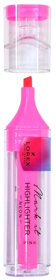 Маркер-текстовыделитель Lorex Mark it Neon (1-5мм, розовый неон, скошенный), 12шт.