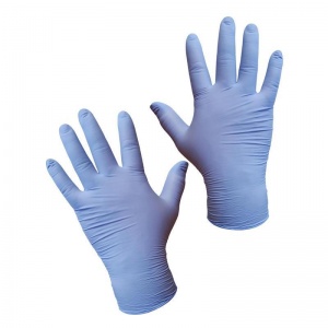 Перчатки одноразовые нитриловые Hongray, неопудренные, фиолетовые, размер L, 50 пар в упаковке, 10 уп.