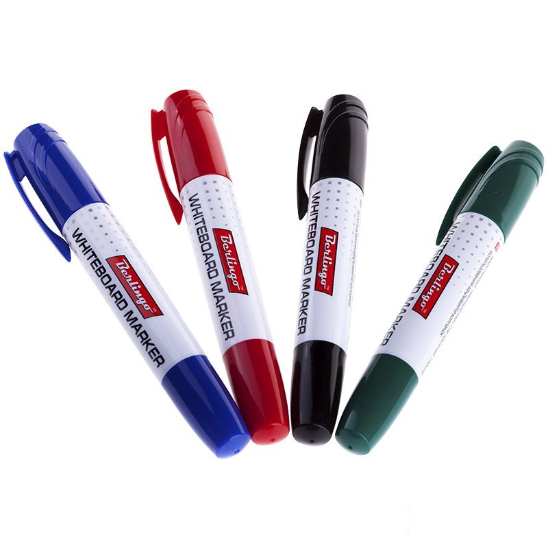 Набор маркеров для досок Berlingo (круглый наконечник, 2мм, 4 цвета) 4шт. (BMc_40509)