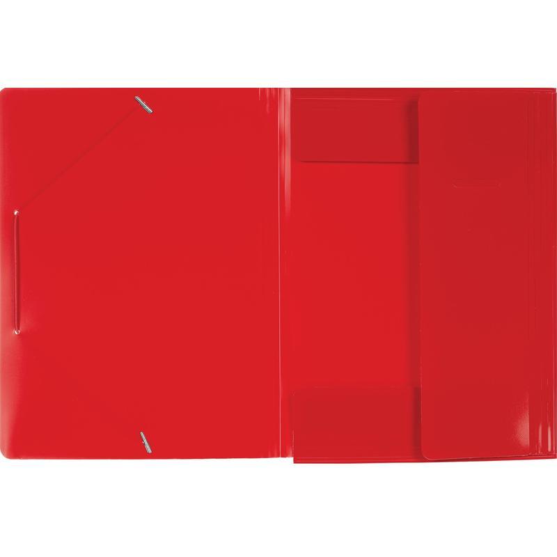 Папка на резинках пластиковая Attache (А4, 36мм, до 200 листов) красный