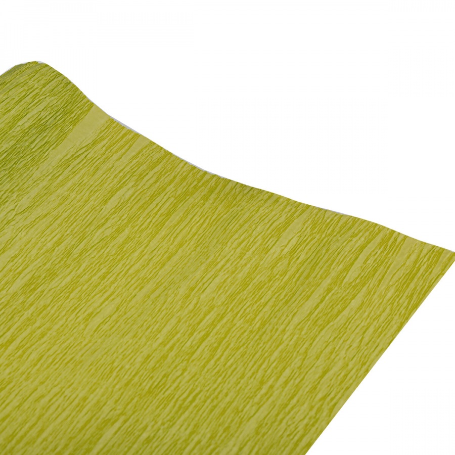 Бумага цветная крепированная Остров сокровищ, 50x250см, желто-зеленая, 110 г/кв.м, в рулоне, 4 листа (112538)