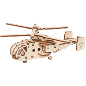 Конструктор деревянный Три Совы "Вертолет Штурмовик", 15x12x4,5см, 32 детали, пакет с еврослотом (ДКНС016), 20 уп.