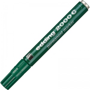 Маркер перманентный (нестираемый) Edding 2000C/4 (1.5-3мм, круглый наконечник) зеленый