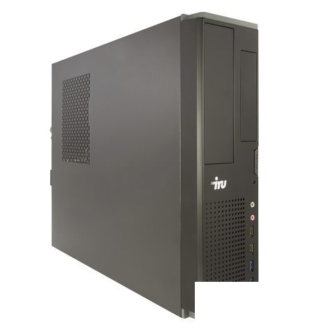 Компьютер iRU Office 110 SFF, Intel Pentium J4205 1,5ГГц, 4Гб, 500Гб, DOS, черный (458168)