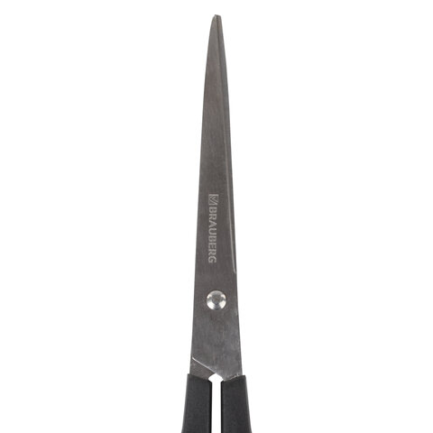 Ножницы Brauberg Standard 180мм, классической формы, черные, 12шт. (237096)