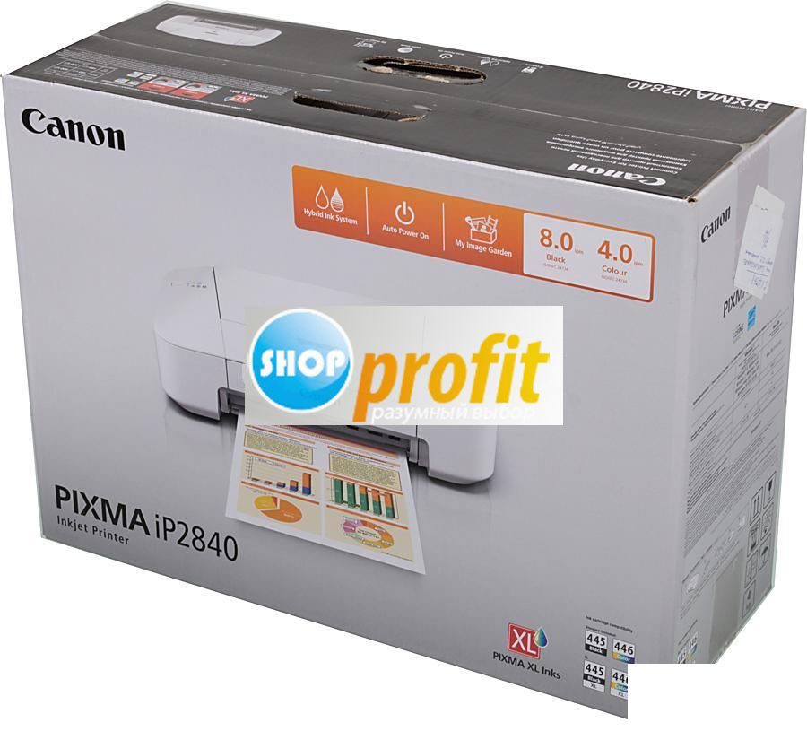 Принтер струйный Canon Pixma iP2840, белый, USB (8745B007)