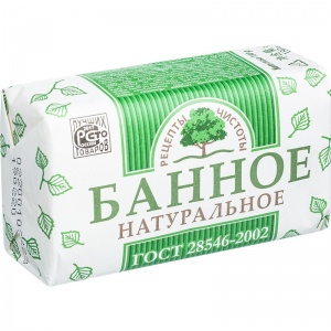 Мыло кусковое туалетное Рецепты чистоты "Банное", 180г, 1шт.