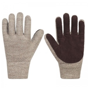 Перчатки защитные полушерстяные Чибис ШС, утепленные со спилковым наладонником, бежевые, размер 10 (XL)