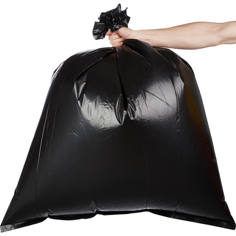 Пакеты для мусора 160л (85x110см, 50мкм, черные) ПВД, 10шт. в рулоне