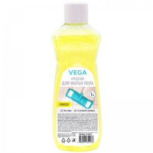 Средство для мытья полов Vega "Лимон", 1л (314201)