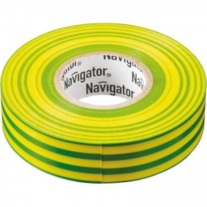 Изолента Navigator ПВХ (15мм x 20м, желто-зеленая) 1шт.