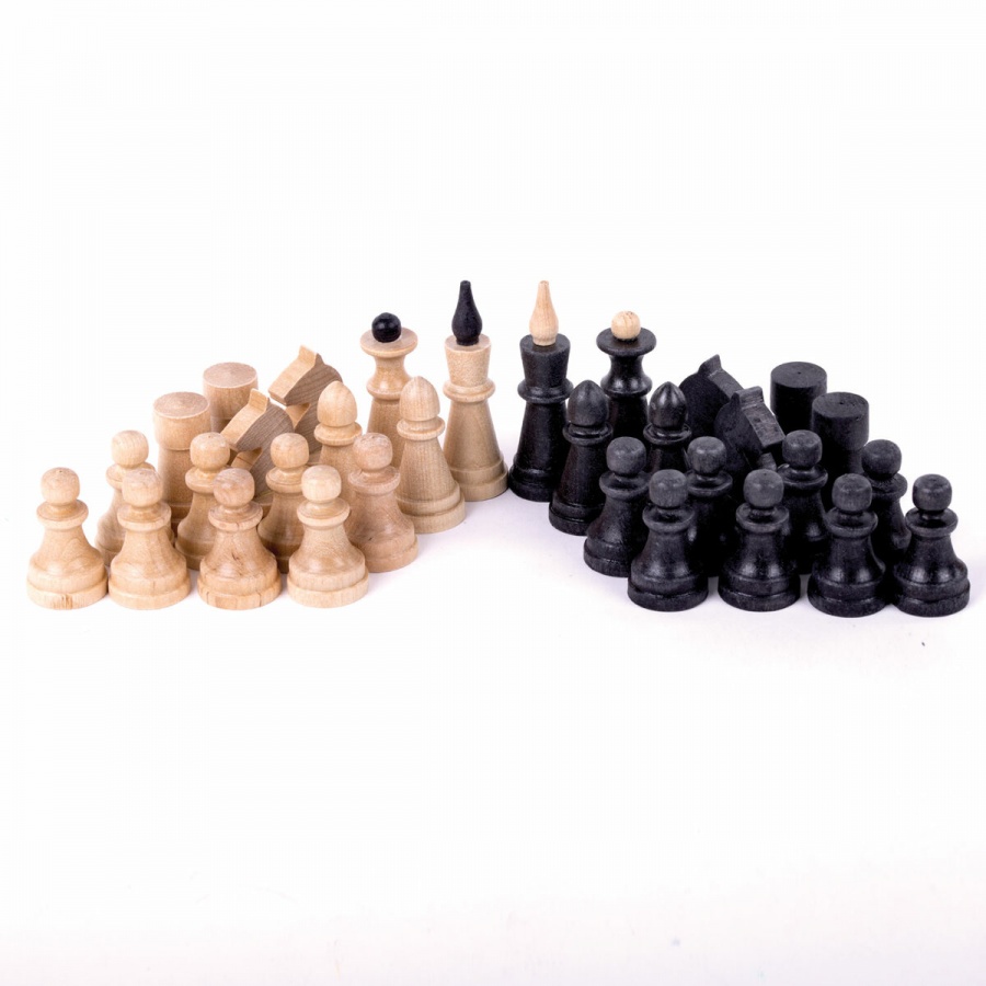 Набор настольных игр 3-в-1 Золотая сказка &quot;Шашки, шахматы и нарды&quot;, деревянные, большая доска 40х40см (664671)