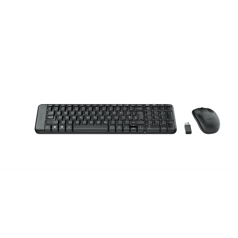 Набор клавиатура+мышь Logitech MK220, беспроводной, USB, черный (920-003169)