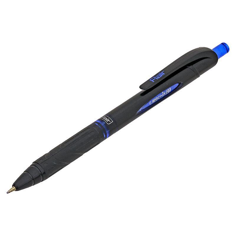 Ручка шариковая автоматическая Flair Carbonix RT (0.7мм, синий цвет чернил), 50шт.