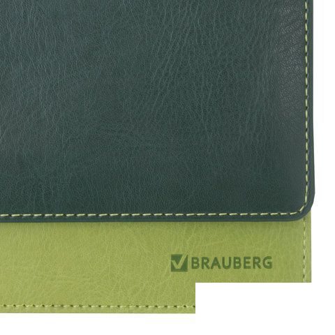 Планинг датированный на 2020 год Brauberg Bond (305x140мм, 60л, кожзам, зеленый с салатовым (129773)