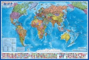 Карта мира настольная политическая Globen (масштаб 1:55 млн.) 59х40см, 30шт.