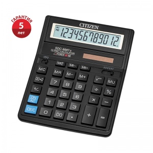 Калькулятор настольный Citizen SDC-888TII (12-разрядный) черный (SDC-888TII)