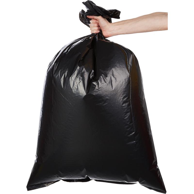 Пакеты для мусора 120л (70x110см, 40мкм, черные) ПВД, 10шт. в рулоне, 15 уп.