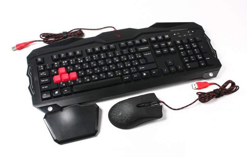 Набор клавиатура+мышь A4 Q2100/B2100 (Q210+Q9), проводной, USB, черный (Q2100/B2100)