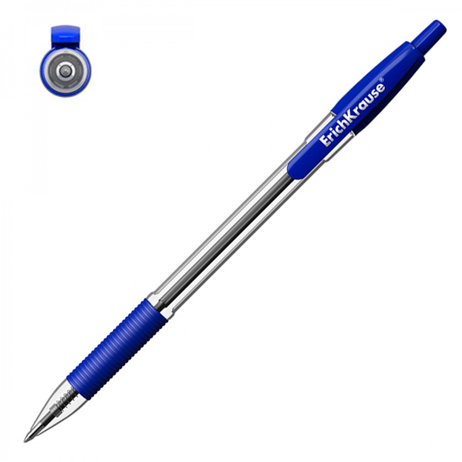 Ручка шариковая автоматическая Erich Krause R-301 Classic (0.5мм, синий цвет чернил) 50шт. (46758)