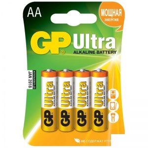 Батарейка GP Ultra AA/LR06 (1.5 В) алкалиновая (блистер, 4шт.) (GP 15AU-CR4)