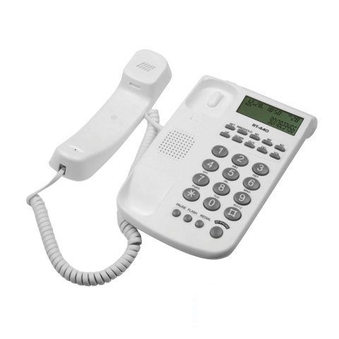 Проводной телефон Ritmix RT-440 white, АОН, спикерфон, быстрый набор 3 номеров, автодозвон, дата, время, белый (15118353)