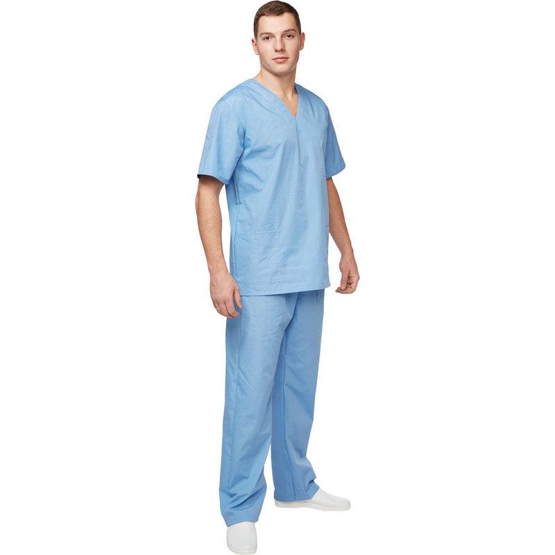 Мед.одежда Костюм хирурга универсальный м05-КБР, куртка/брюки, голубой (размер 52-54, рост 170-176)