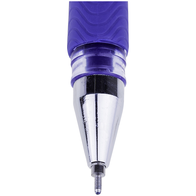 Ручка гелевая Crown Hi-Jell Needle Grip (0.35мм, синий, резиновая манжетка) 1шт. (HJR-500RNB)
