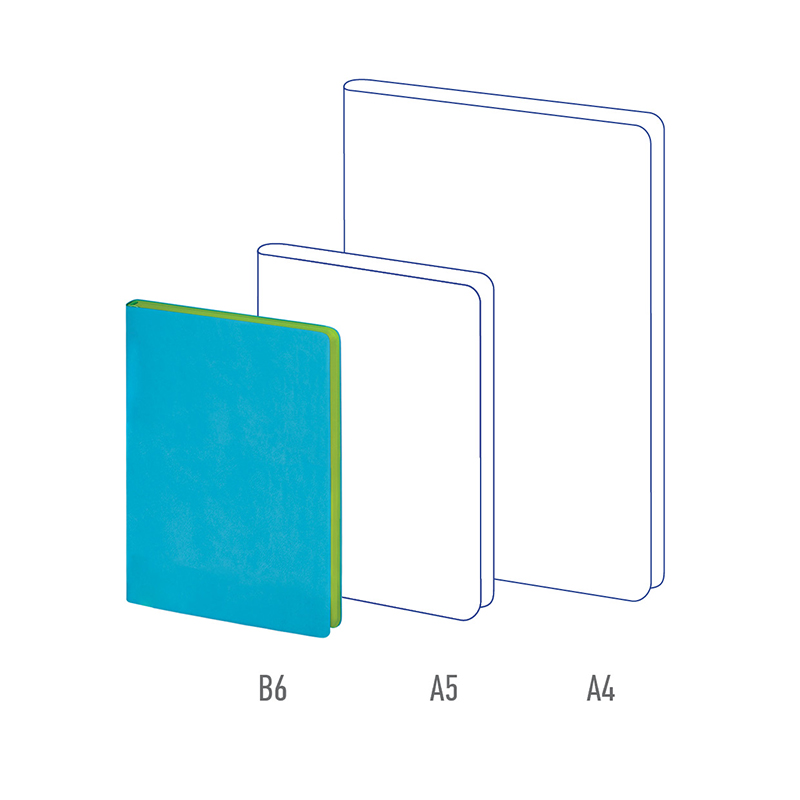 Ежедневник недатированный В6 Berlingo Fuze (136 листов) обложка кожзам, бирюзовая, цв.срез (UD0_87601)