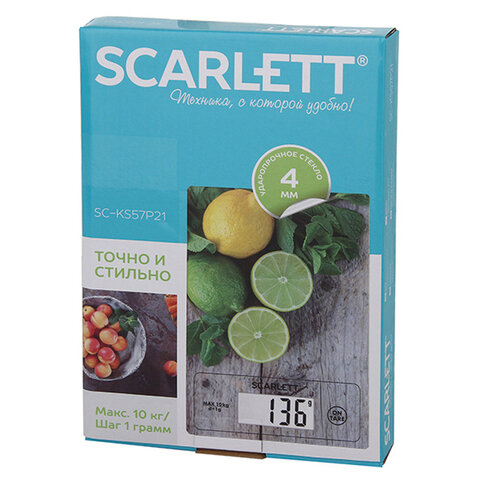 Кухонные весы Scarlett SC-KS57P21 &quot;Лимоны&quot;, рисунок
