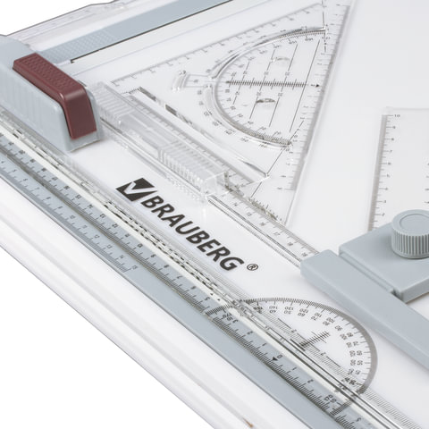 Доска чертежная А3 Brauberg, с рейсшиной, треугольником и чертежным узлом (210536)