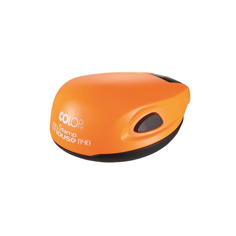 Оснастка для печати Colop Stamp Mouse R40 (40мм, круглая, с крышкой) оранжевая
