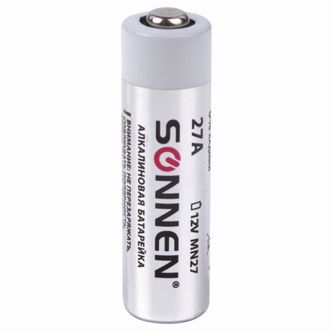 Батарейка Sonnen A27/MN27 (12 В) алкалиновая, для сигнализации (блистер, 20шт.) (451976)