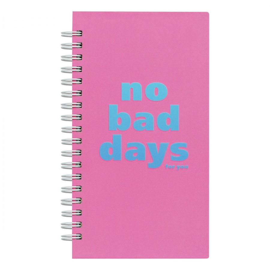 Записная книжка 95x175мм MESHU &quot;No bad days&quot;, 96 листов, матовая ламинация, выборочный УФ-лак (MS_52920)