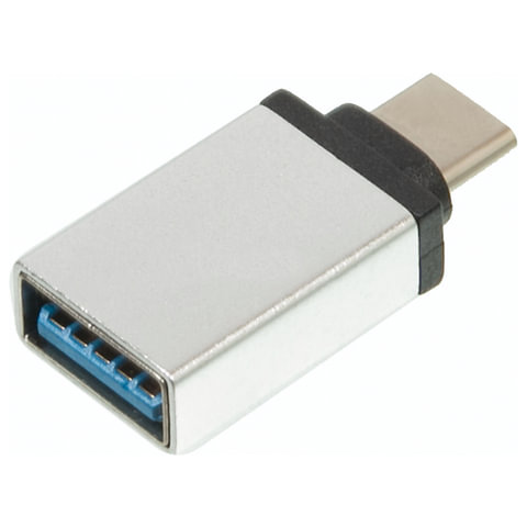 Переходник USB3.0 Red Line OTG, USB-C - USB-A (f), серый (УТ000012622), 110шт.