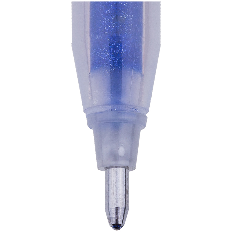 Ручка гелевая Crown Glitter Metal Jell (0.8мм, синий с блестками) 12шт. (MTJ-500GLS(D))