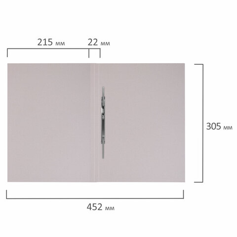 Папка-скоросшиватель Brauberg (А4, до 200л., 320 г/м2, картон мелованный) белая (121512)