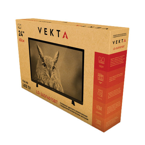 LED телевизор 24&quot; Vekta LD-24SF6015BT, Full HD, 16:9, черный