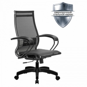 Кресло руководителя Metta К-9, прочная сетка черная, пластик
