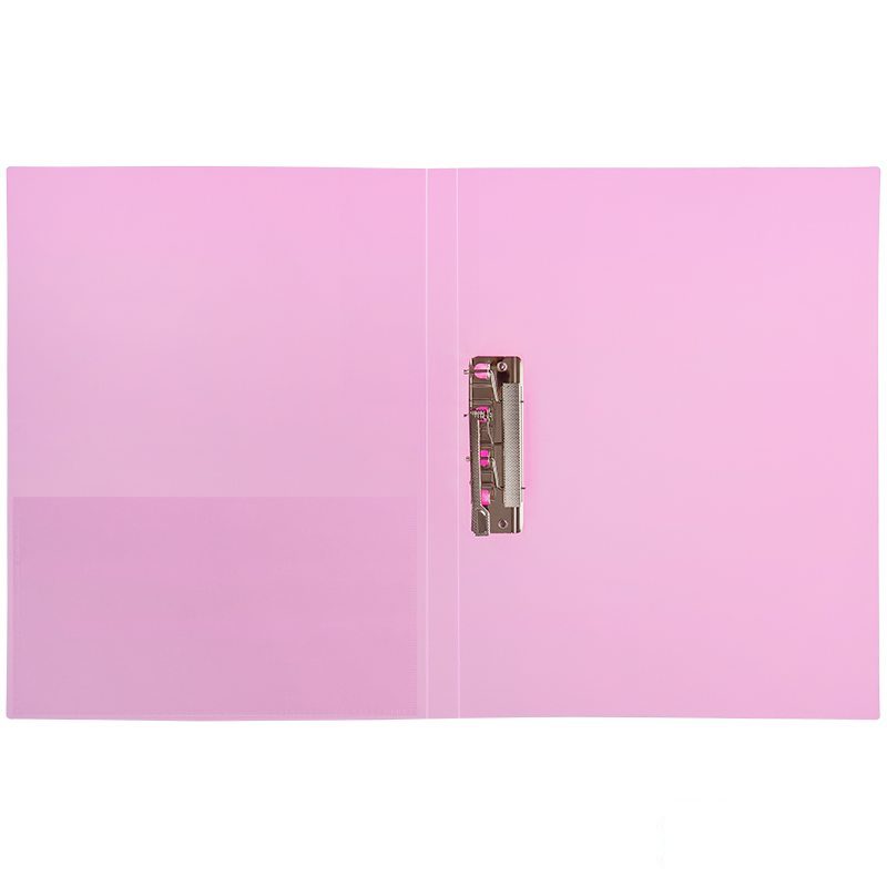 Папка с зажимом Berlingo Neon (А4, до 100л., пластик, с кармашком) неоновая розовая (ACp_01813), 30шт.