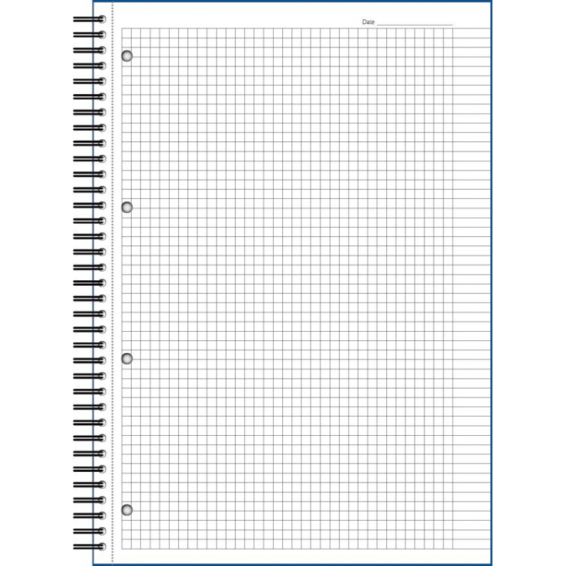 Бизнес-тетрадь А4 LightBook, 100 листов, клетка, на спирали, синяя