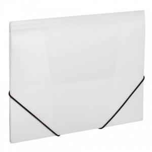 Папка на резинках пластиковая Brauberg Office (А4, до 300 листов) белый (228080)