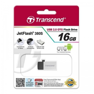 Флэш-диск USB 16Gb Transcend JetFlash 380, microUSB (TS16GJF380S)